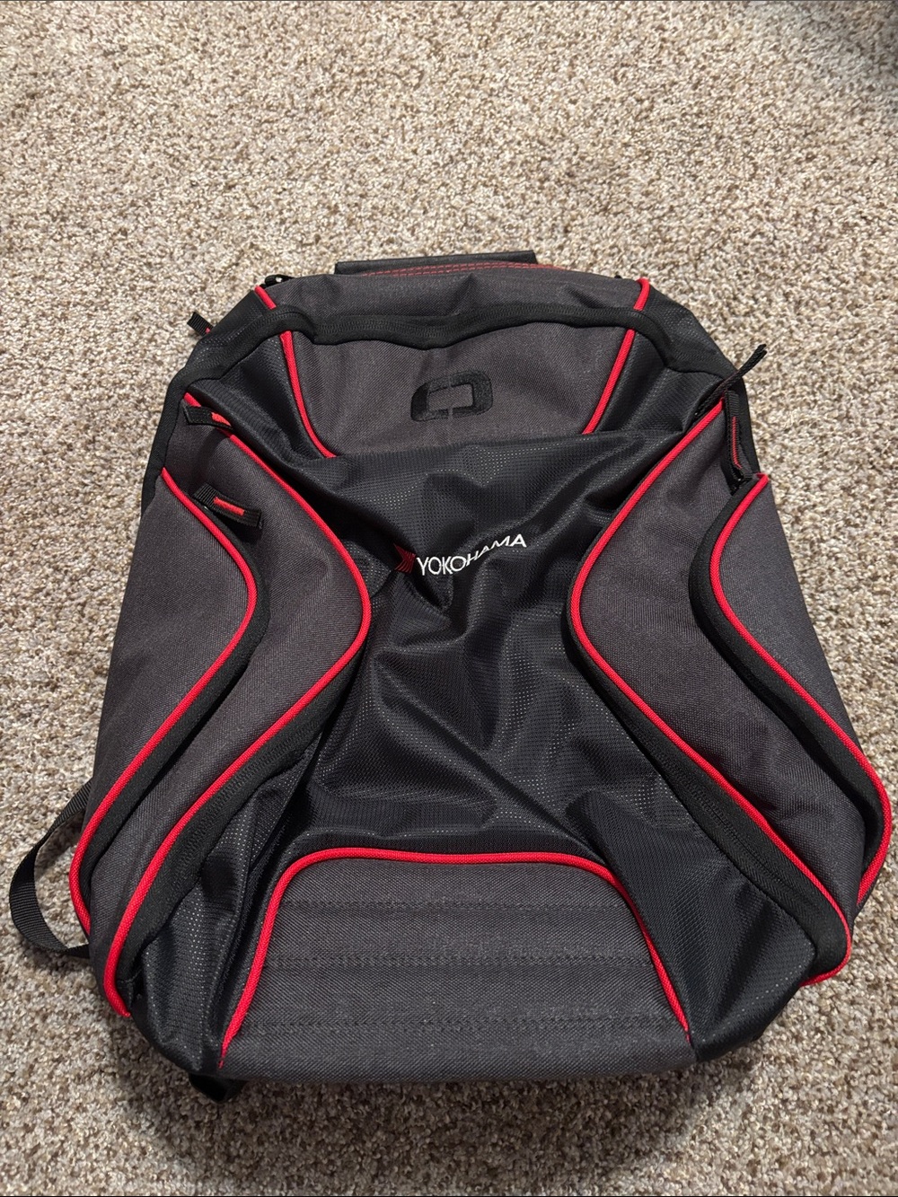 Men’s Black and Red Performance Backpack Yokohama